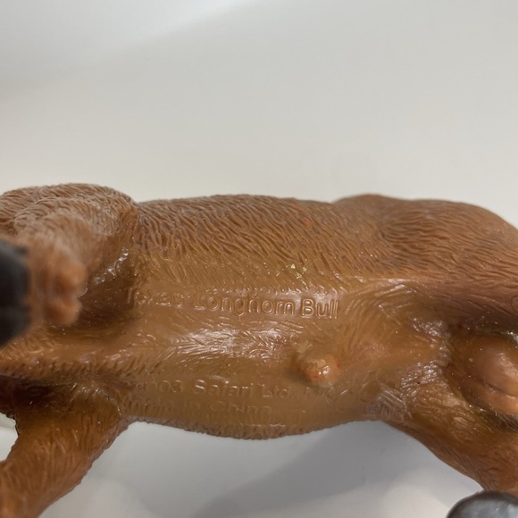 5" Vintage 2003 Safari Ltd Texas Long Horn Bull Toy Farm Animals Figure Figurine - Picture 7 of 7